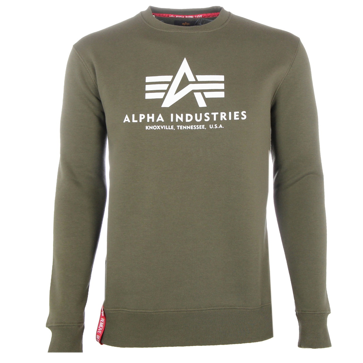 Alpha Industries Men's Green Basic Sweater - Retro Designer Wear