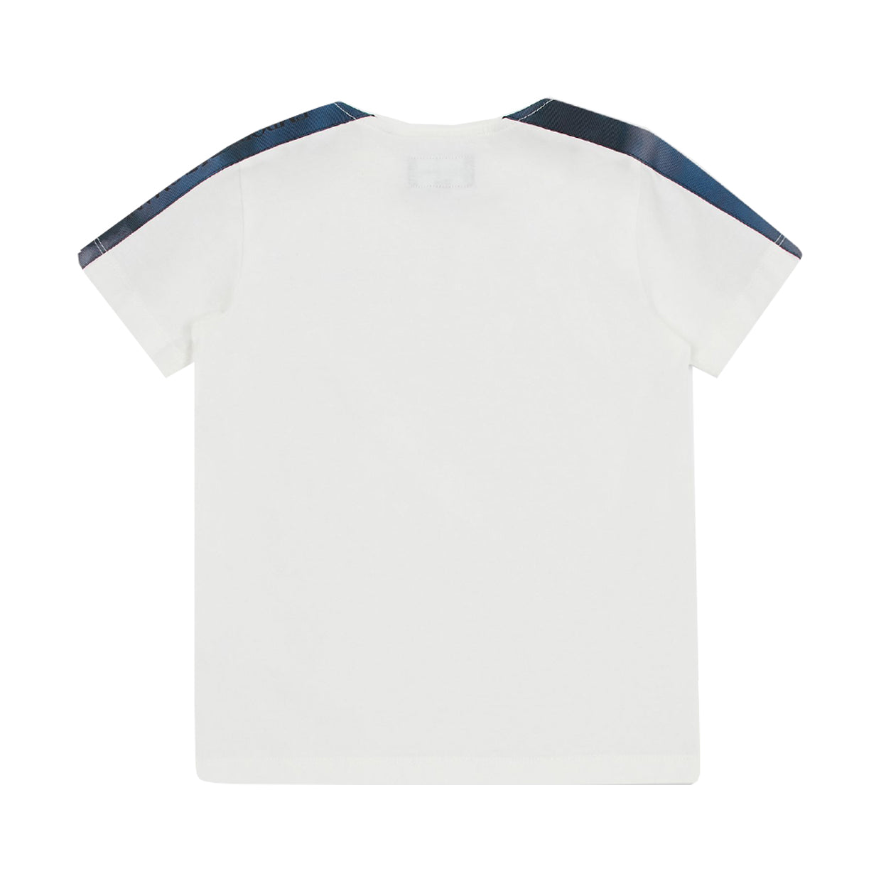 Armani Junior White Contrast Branding T-shirt