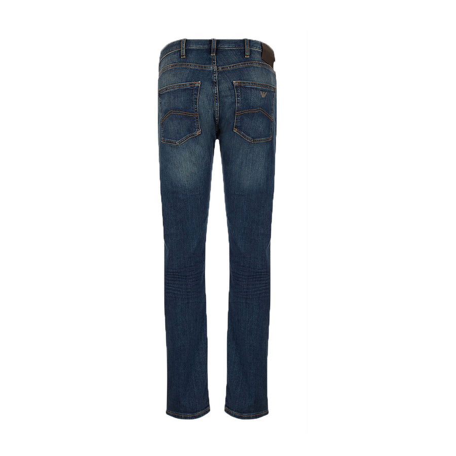 Emporio Armani Regular-fit J45 jeans in washed comfort denim