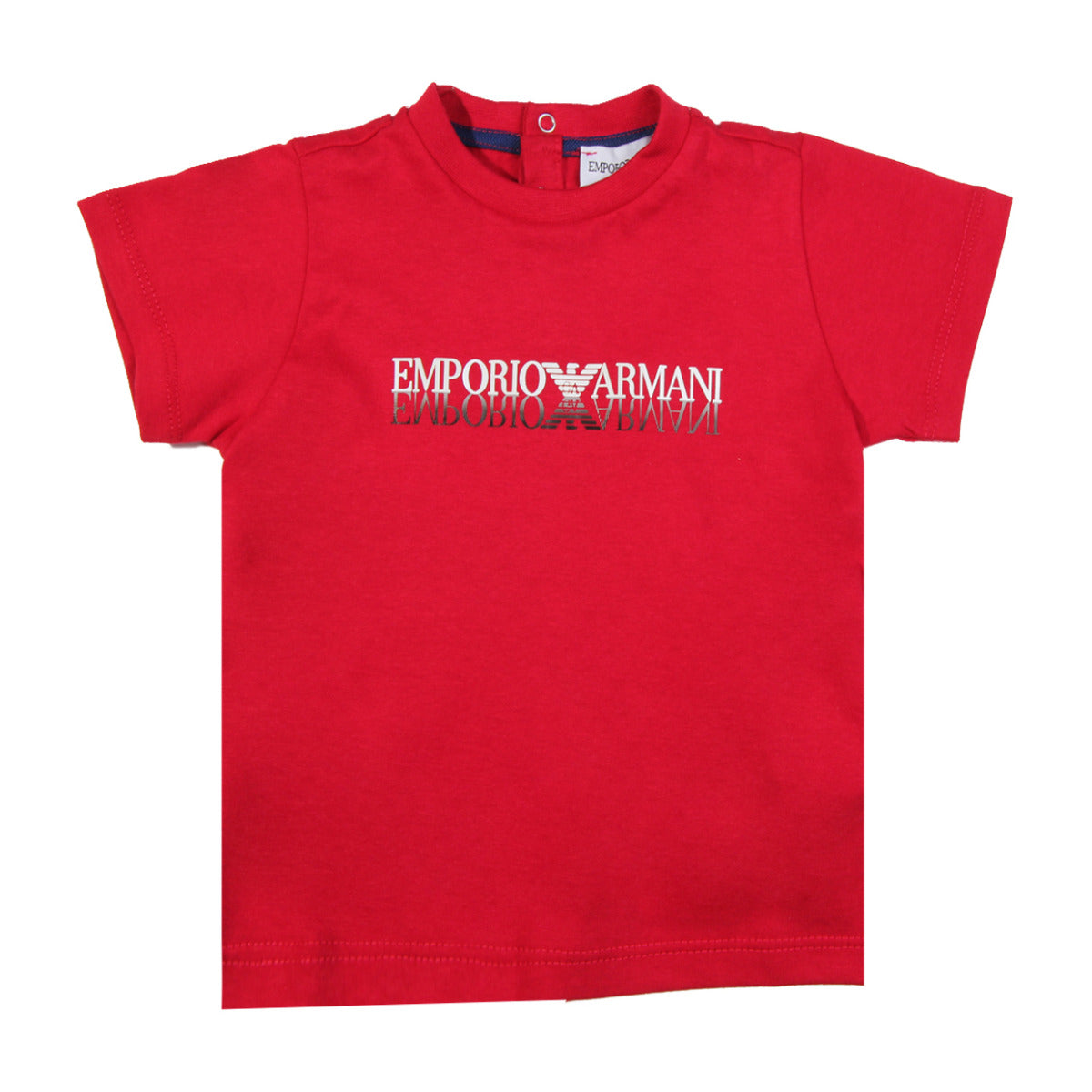 Emporio Armani Baby Red Chest Logo T-shirt front 