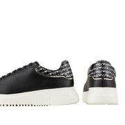 Emporio Armani Black Heel Monogram Sneakers