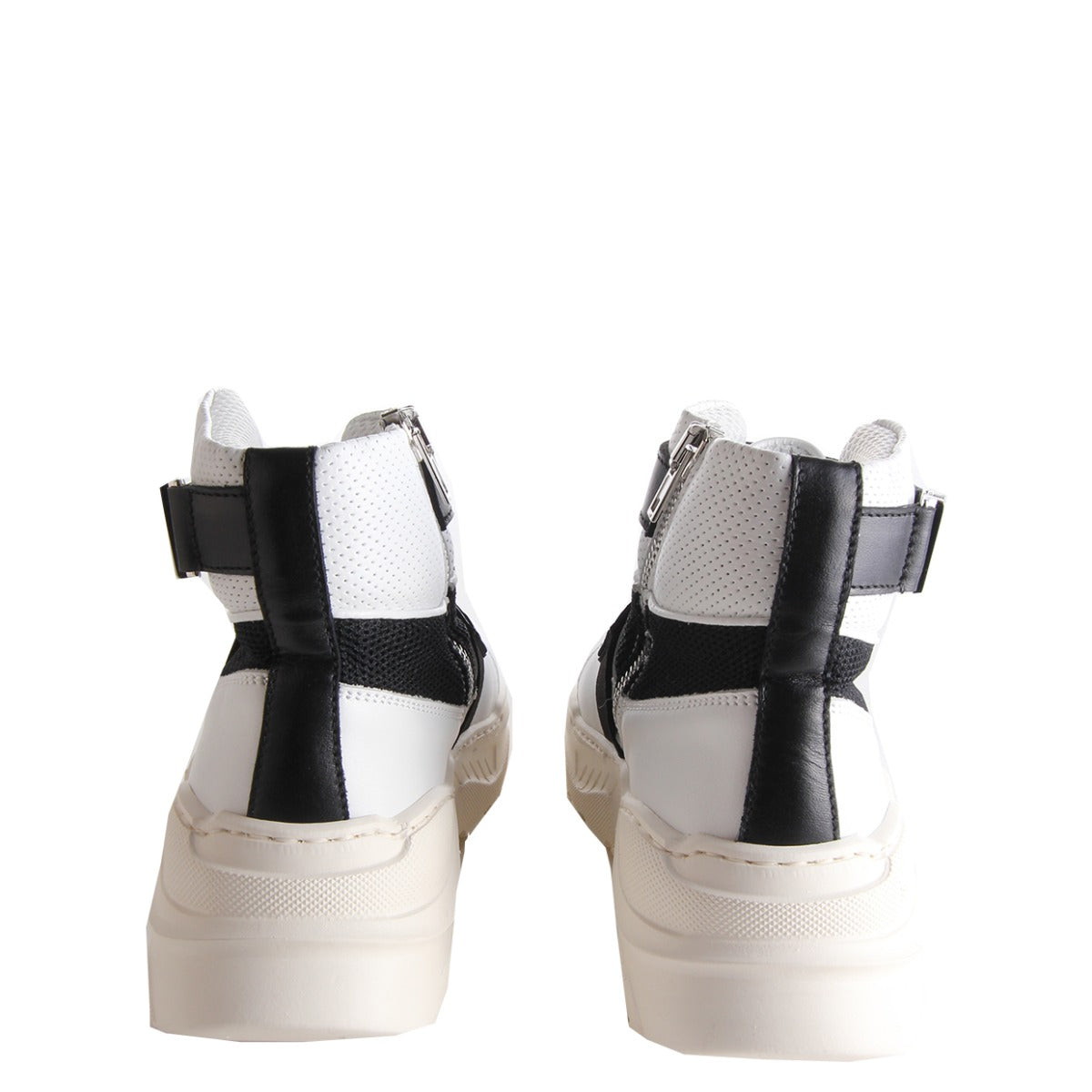 Balmain Paris Kids High Top White Trainers Back