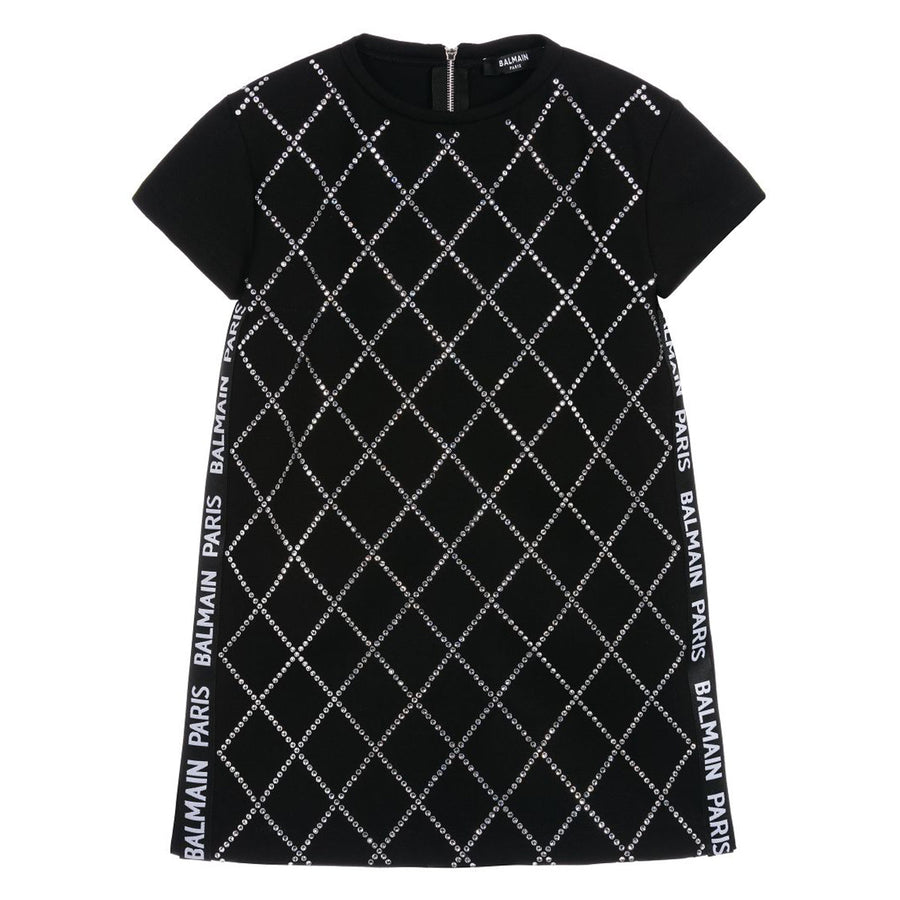 Balmain Kids Black Embellished Dress