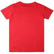 Balmain Kids Red and Black Logo T-shirt