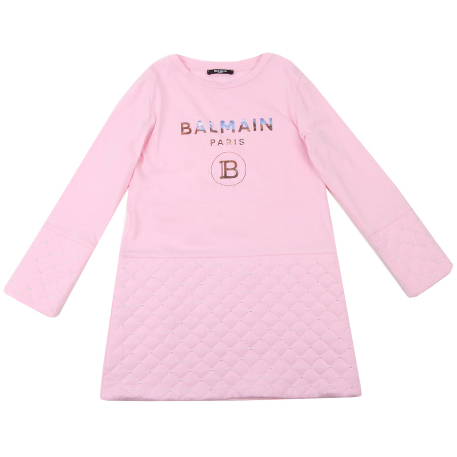 Balmain Kids Logo Print Dress