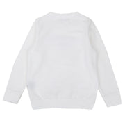 Balmain Kids White Logo Embroidery Sweatshirt