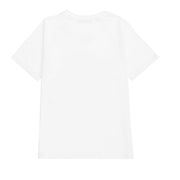 Balmain Kids White Textured Logo T-shirt
