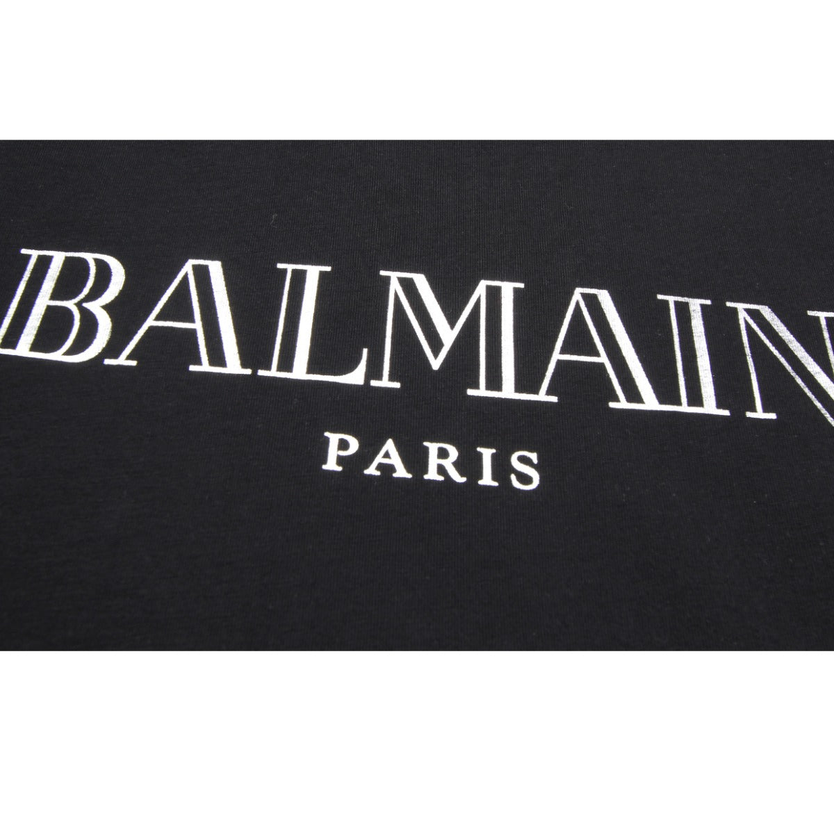 Balmain Paris Black Cotton Logo T-Shirt