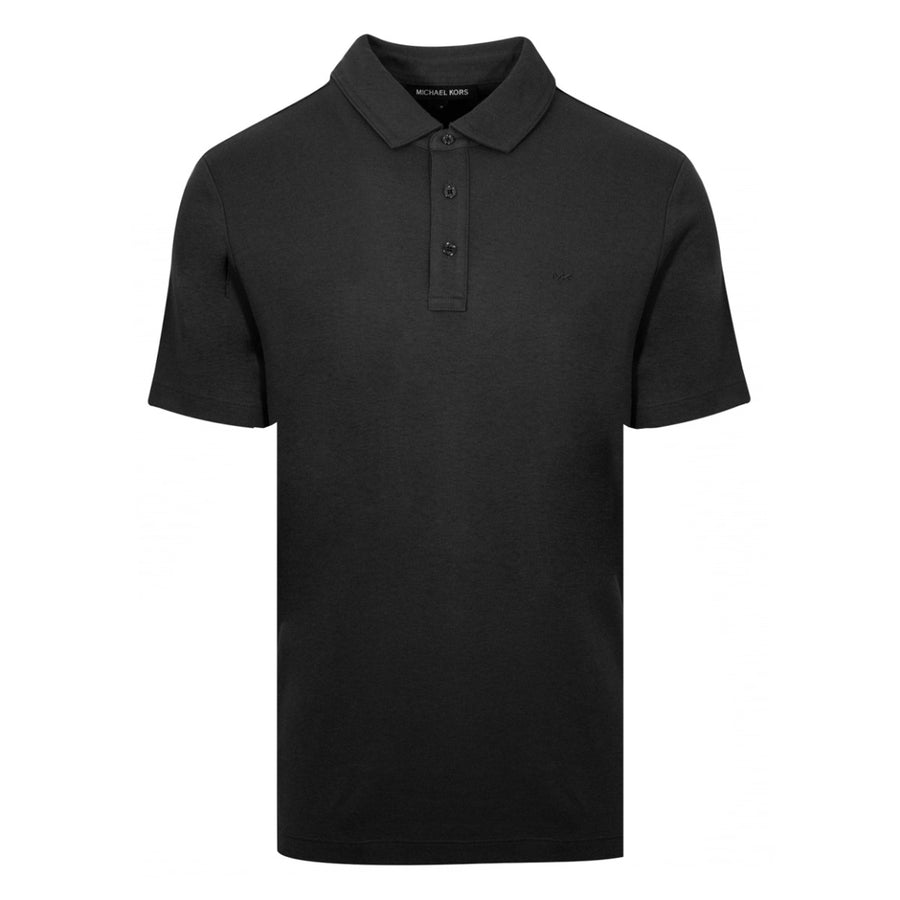 Michael Kors Solid Black Polo Shirt - Retro Designer Wear