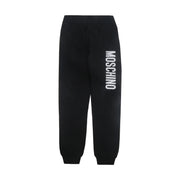 Moschino Kids Black Logo Print Trousers