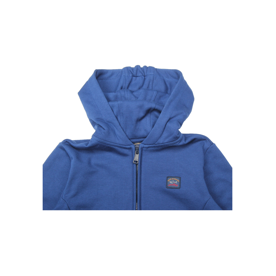 Paul & Shark Kids Chest Logo Blue Zip Top - Retro Designer Wear