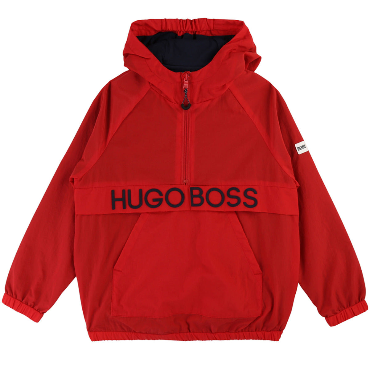 Hugo Boss Kids Red Nylon Jacket Front