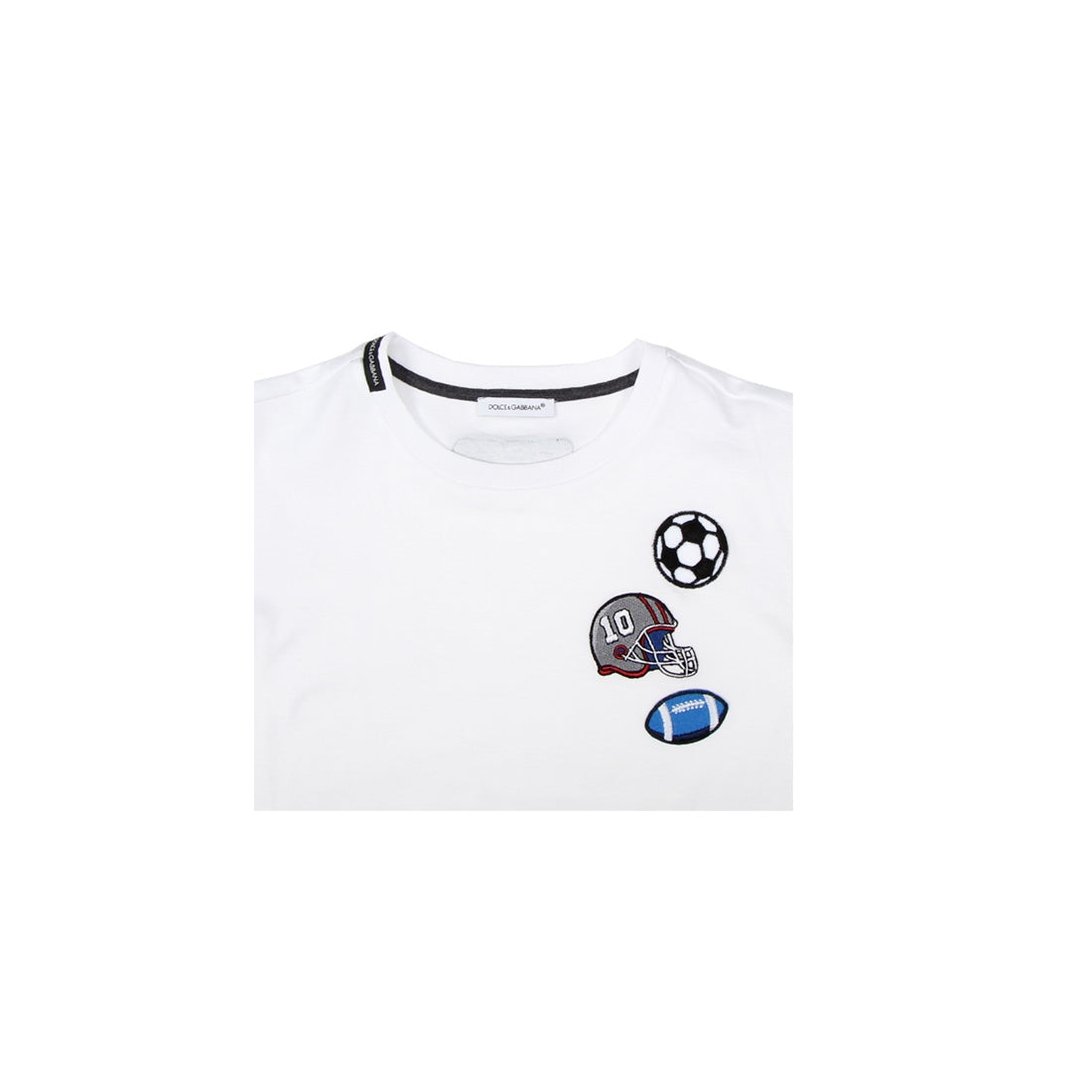 Dolce & Gabbana Kids Football White T-Shirt - Retro Designer Wear