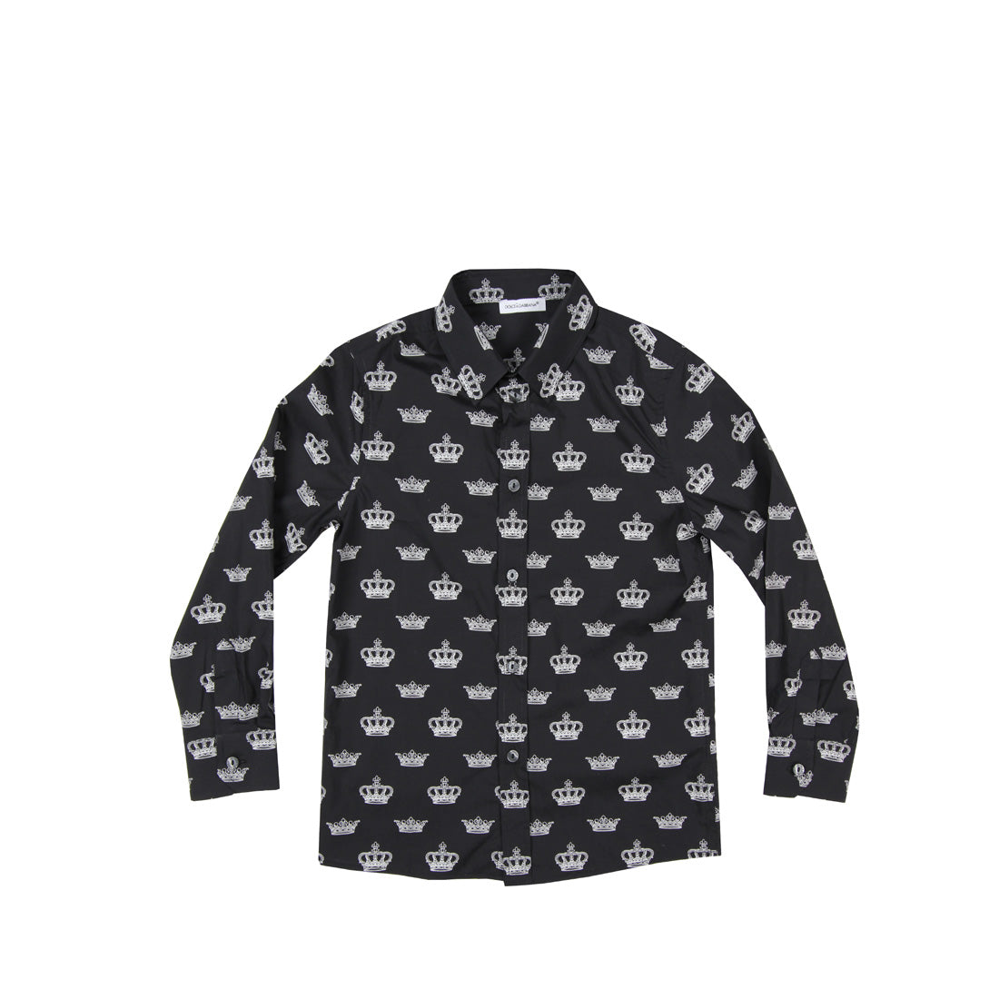 Dolce & Gabbana Crown Print Black Shirt - Retro Designer Wear