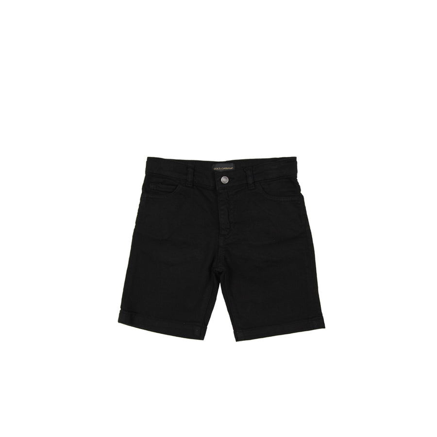 Dolce & Gabbana Musical Black Denim Shorts - Retro Designer Wear