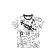 Dolce & Gabbana Jazz Print White T-Shirt - Retro Designer Wear
