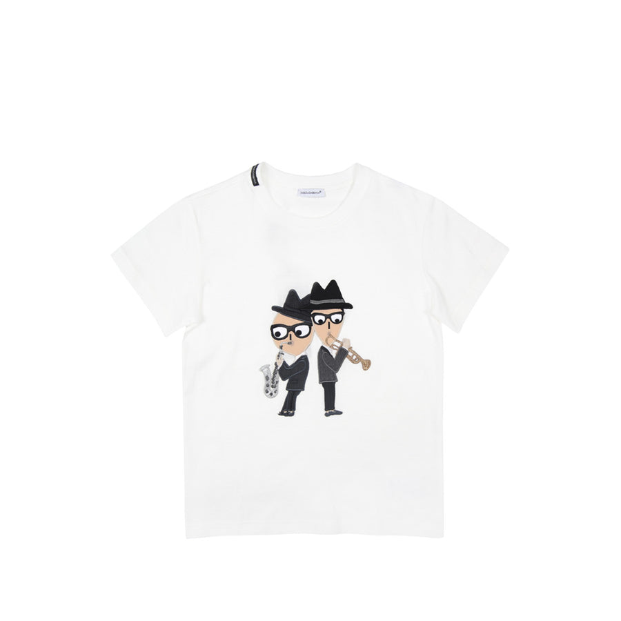 Dolce & Gabbana Jazz White T-Shirt - Retro Designer Wear