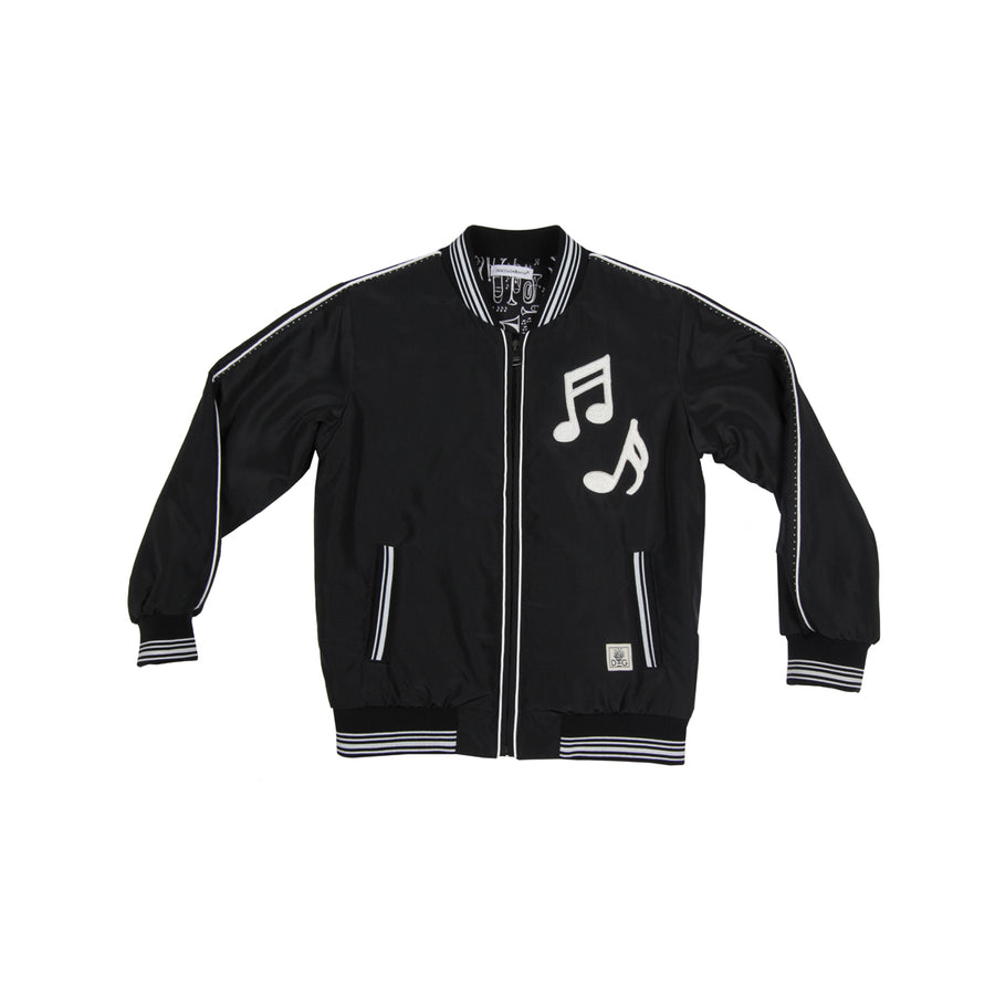 Dolce & Gabbana Kids Music Notation Black Jacket - Retro Designer Wear