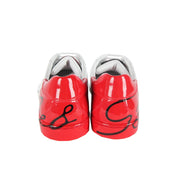 Dolce & Gabbana Kids Red Heel White Trainers - Retro Designer Wear