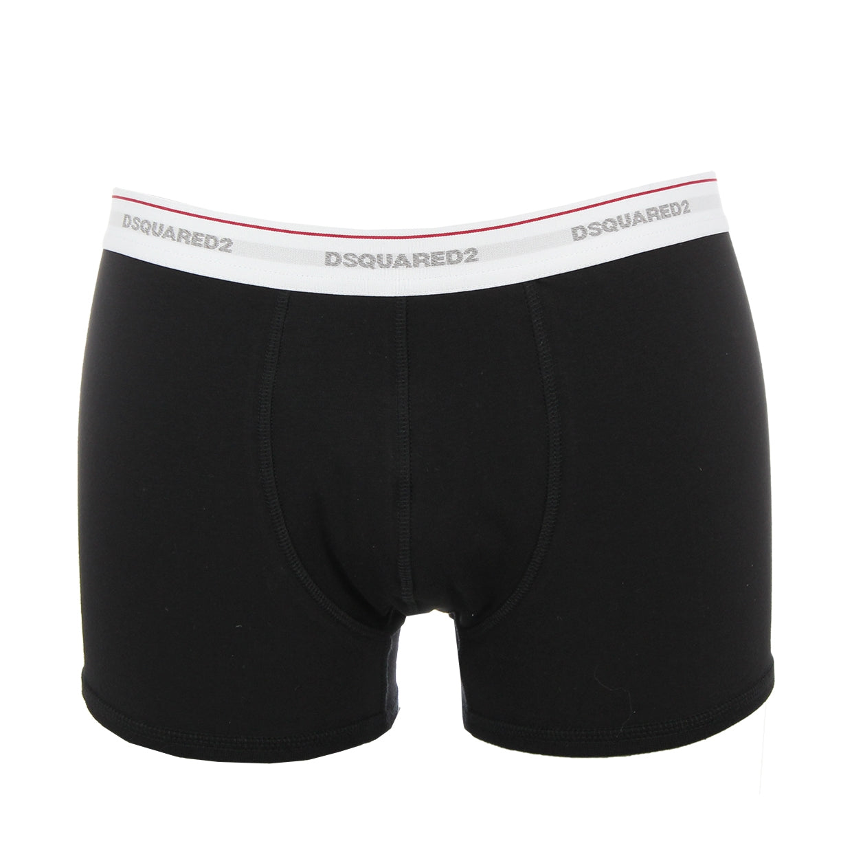 DSquared2 Twin Pack Black Cotton Stretch Boxer Shorts front 