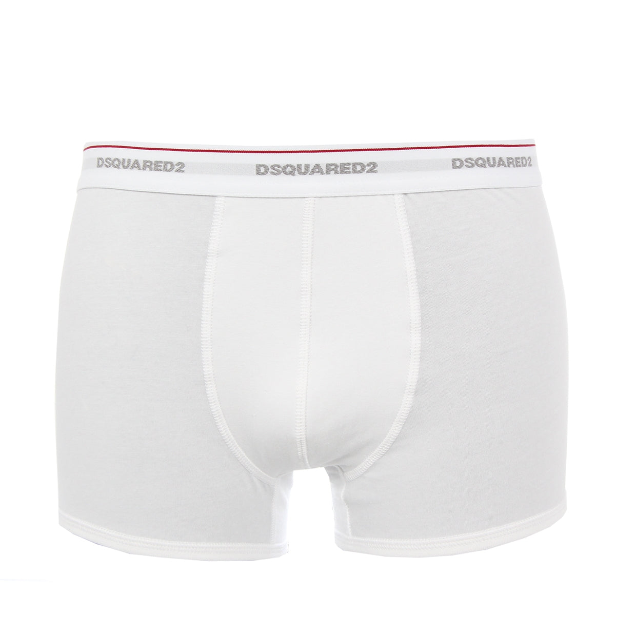 DSquared2 Twin Pack White Cotton Stretch Boxer Shorts front 