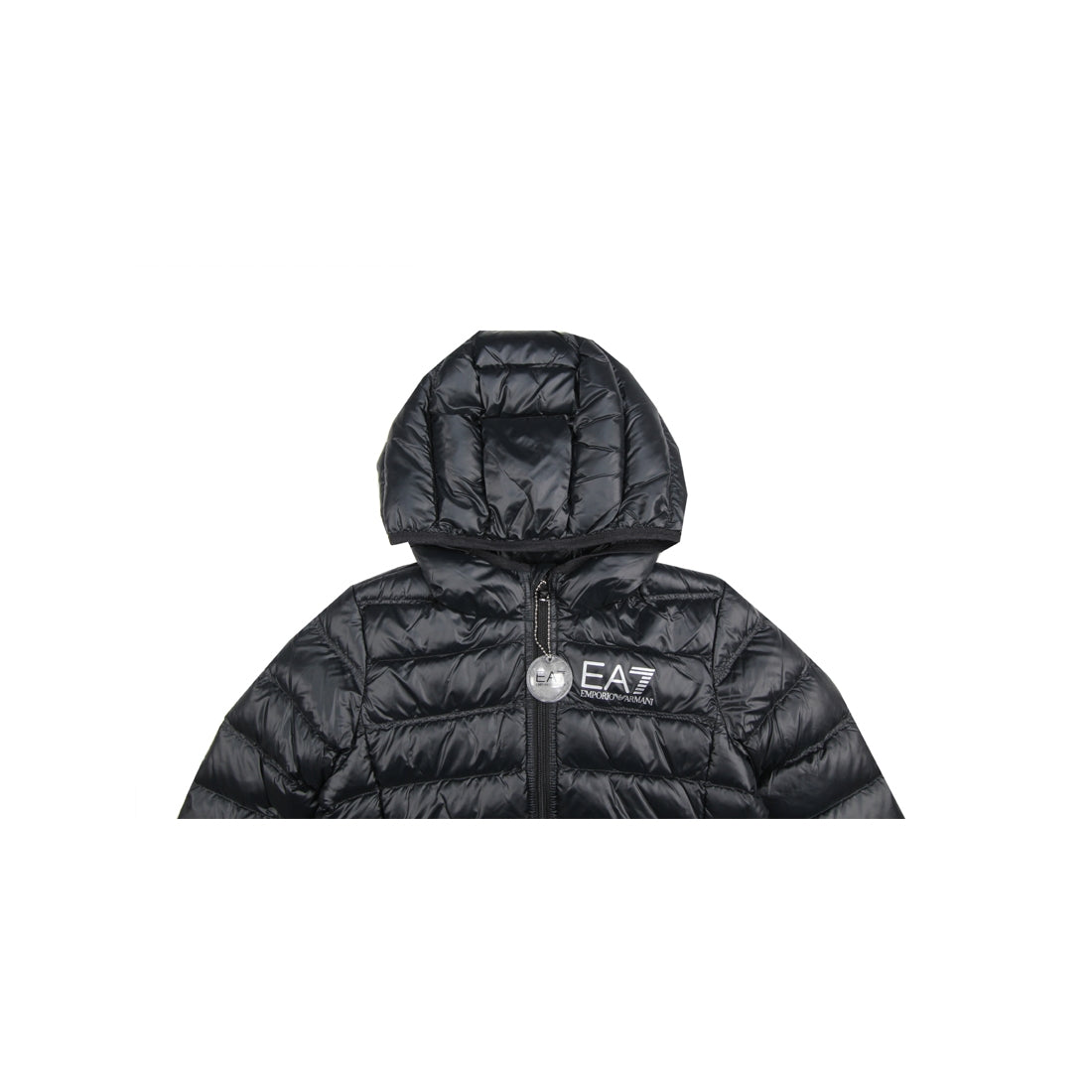 EA7 Junior Black Puffer Jacket - Retro Designer Wear