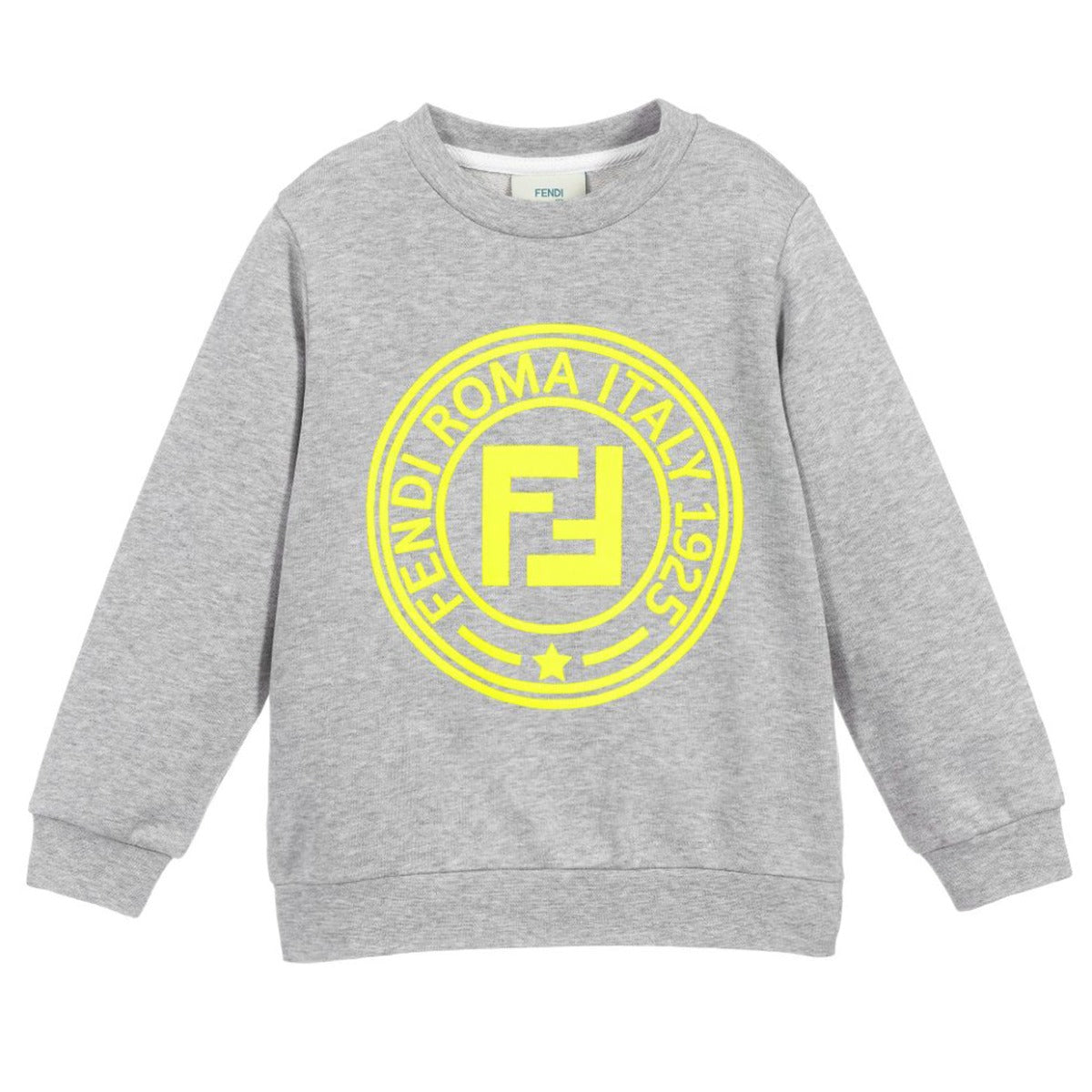 Fendi Junior Grey Roma Stamp Sweatshirt Front 