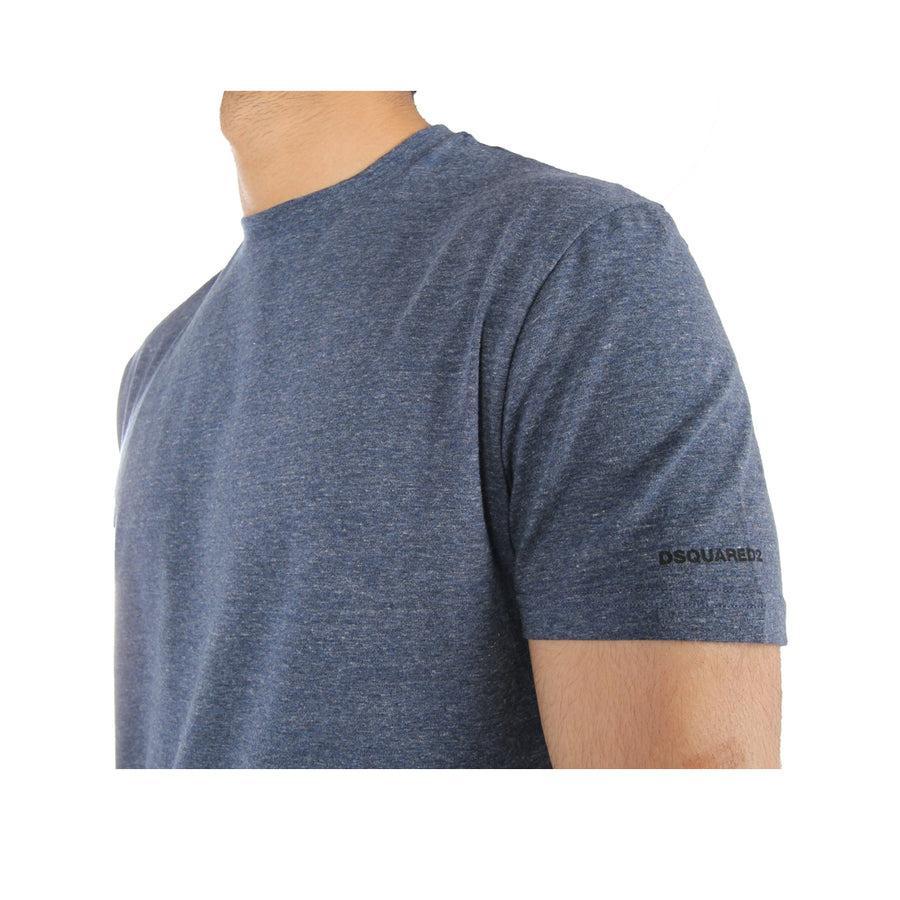 DSquared2 Sleeve Logo Blue T-Shirt - Retro Designer Wear