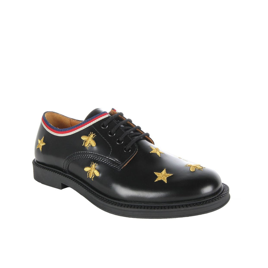 Gucci Kids Bees & Stars Black Shoes