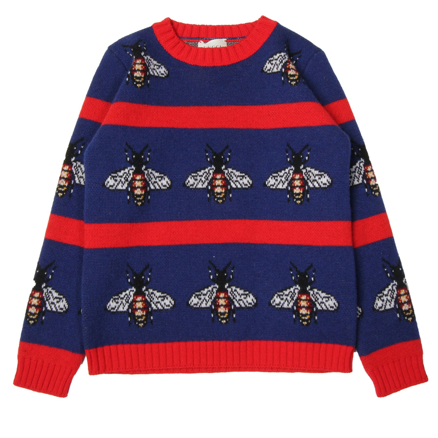 Gucci Boys Bee Knitted Wool Jumper front 