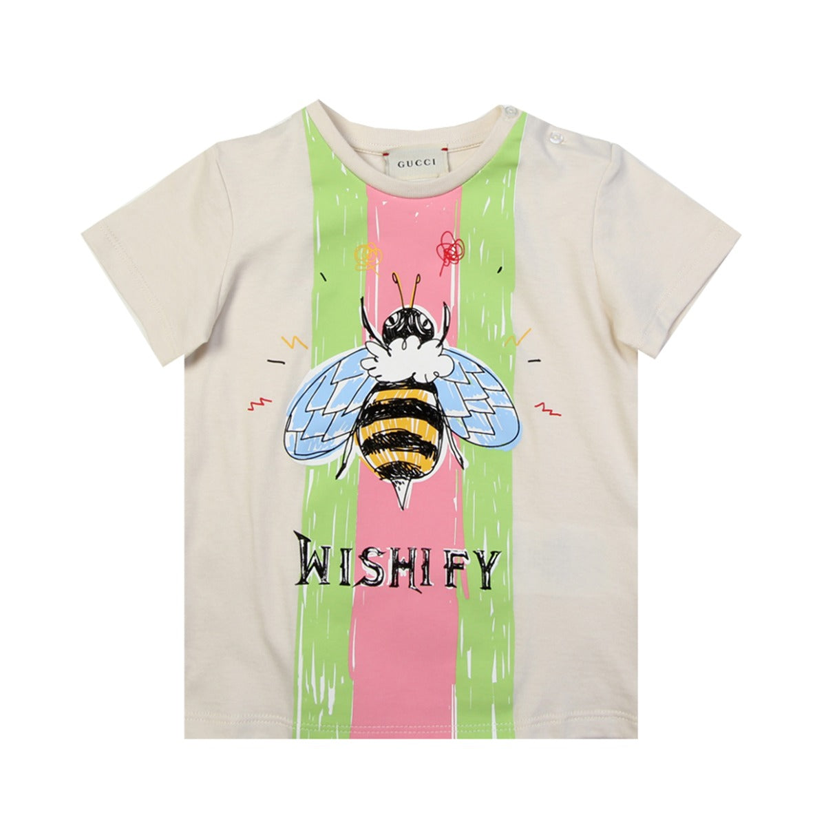 Gucci Baby Girl White Wishify T-Shirt Front 