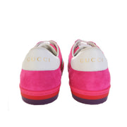 Gucci Kids Pink Shoes With Rainbow Stripe