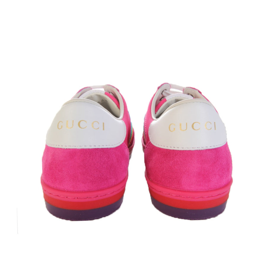 Gucci Kids Pink Shoes Rainbow Stripe – Retro Designer Wear