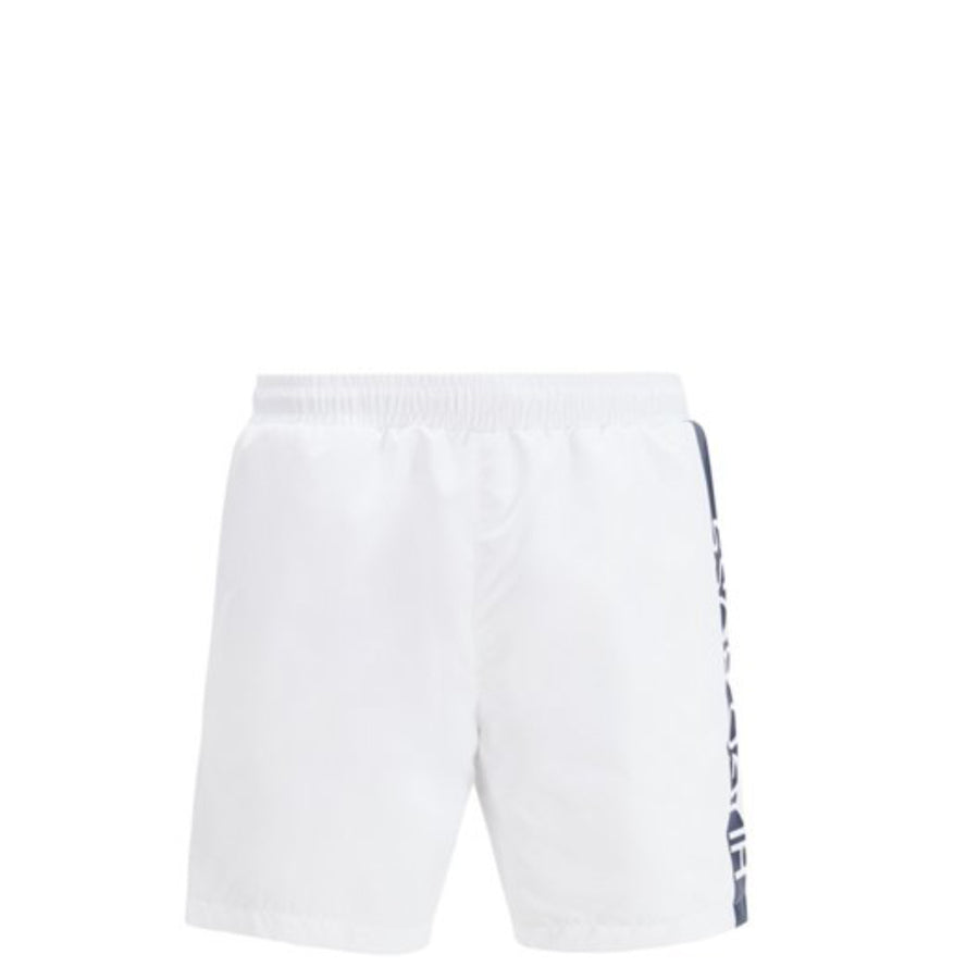 Hugo Boss White Swim Shorts With Heat-Sealed Logo Print