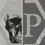 Philipp Plein Junior Grey Diamante Logo Sweatshirt detail 