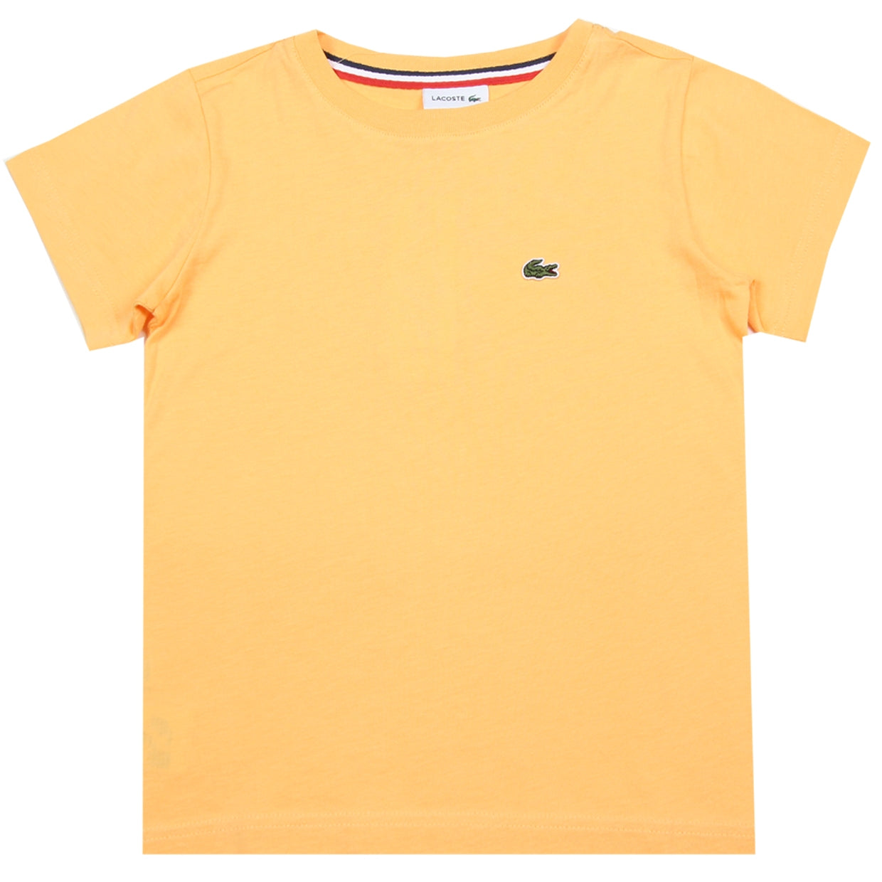 Lacoste Kids Signature Logo Orange T-Shirt front 