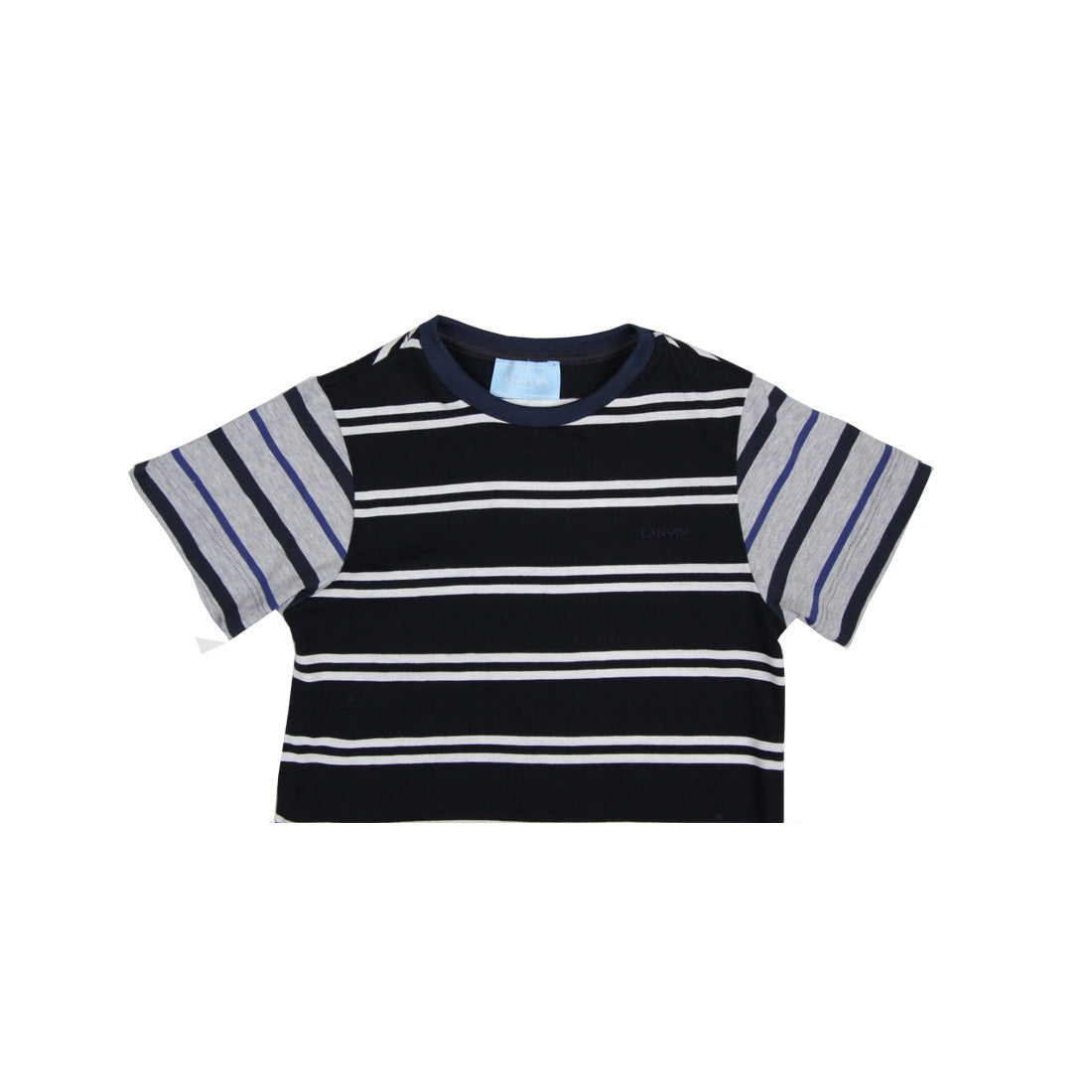 Lanvin Kids Stripes Navy T-Shirt - Retro Designer Wear