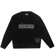 Moschino Kids Black Chest Logo Sweatshirt