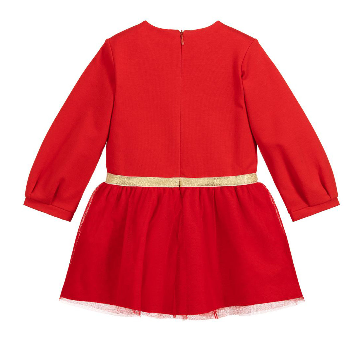 Moschino Baby Red Teddy Bear Fleece Dress