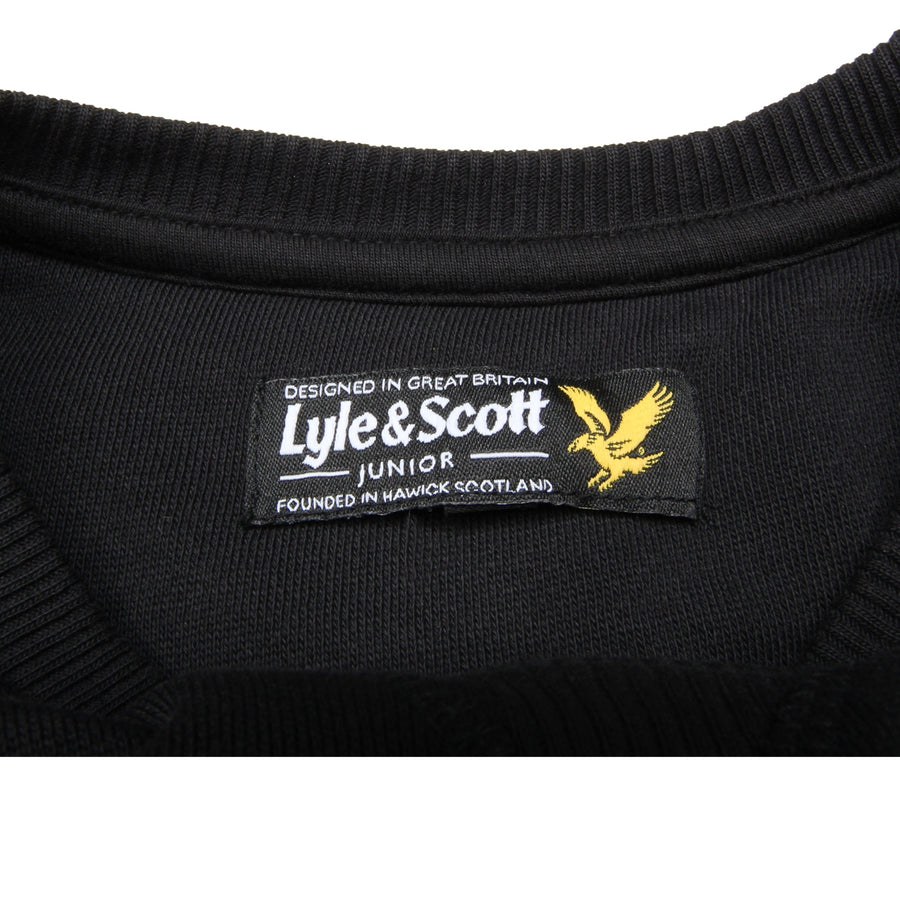 Lyle & Scott Junior Black Crew Neck Sweatshirt label
