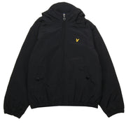 Lyle & Scott Junior Hooded Padded Black Jacket Front 