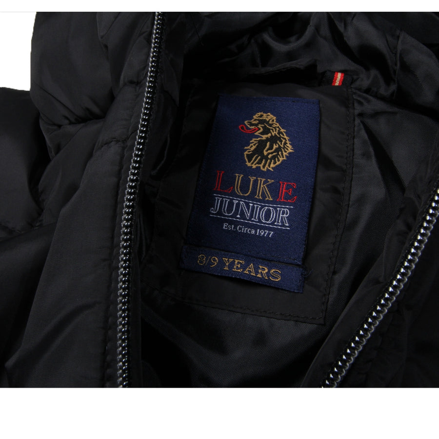 Luke 1977 Junior Black Southy Puffer Jacket  label