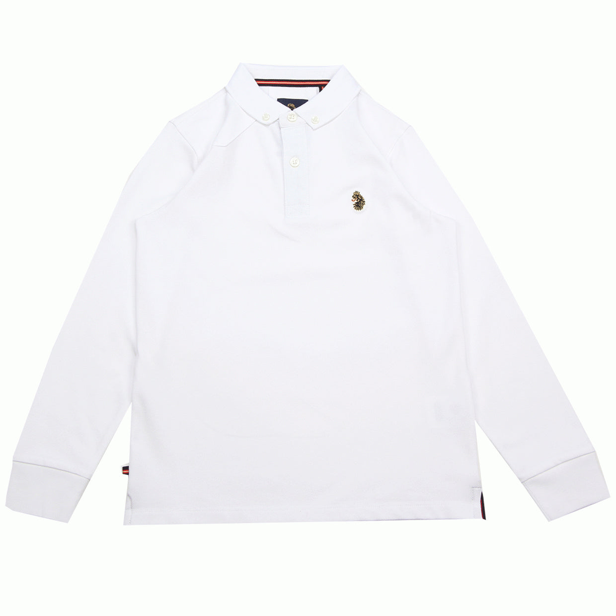 Luke 1977 Junior White Long Sleeve Polo Shirt Front