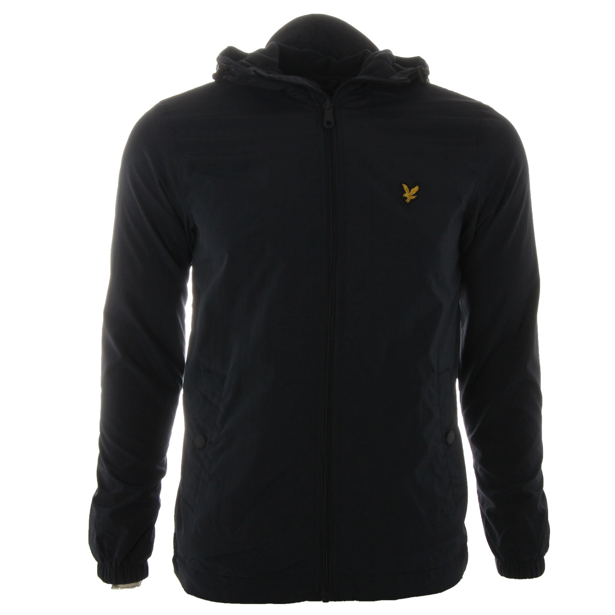 Lyle & Scott Microfleece Zip Through Black Hooded Jacket Front