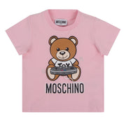 Moschino Baby Pink Teddy Print T-shirt