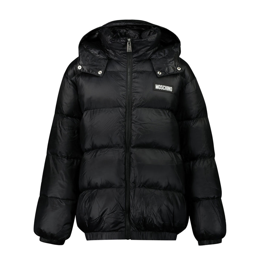 Moschino Kids Black Quilted Nylon Down Jacket