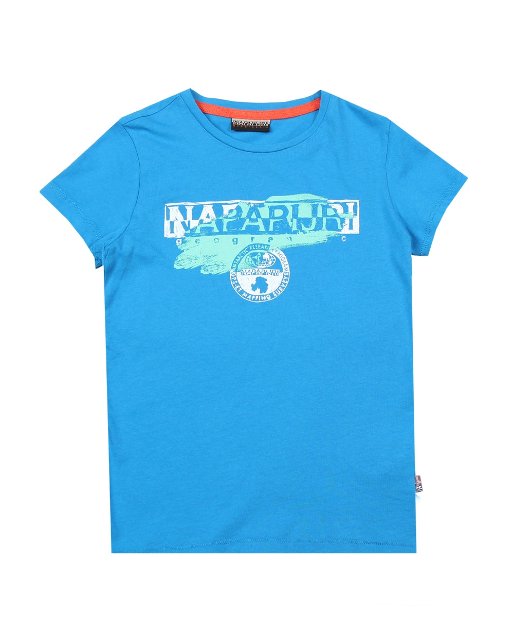 Napapijri Junior Turquoise Shadow T-Shirt - Retro Designer Wear