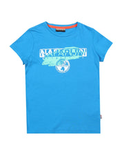 Napapijri Junior Turquoise Shadow T-Shirt - Retro Designer Wear