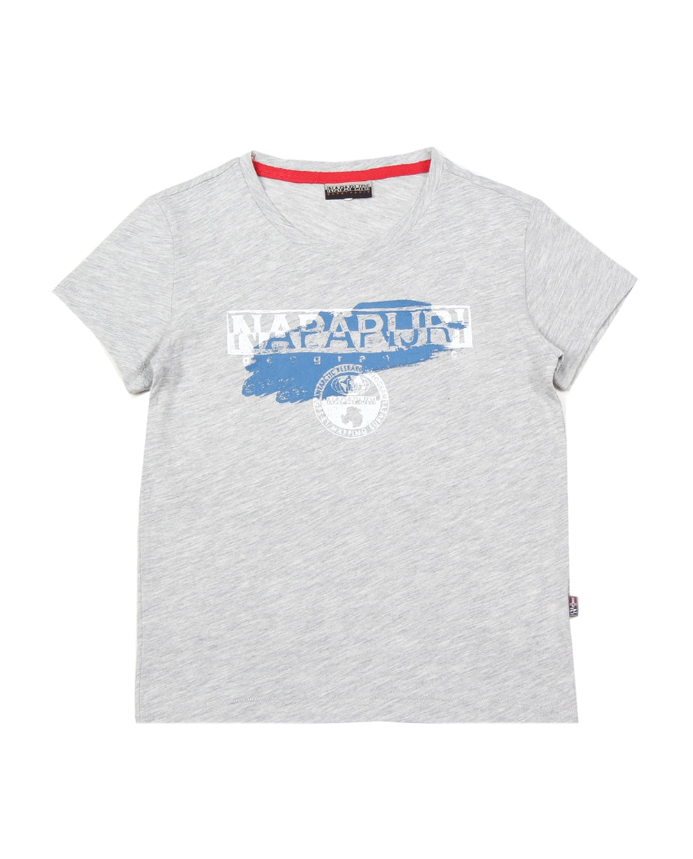 Napapijra Junior Shadow Grey Logo T-Shirt - Retro Designer Wear