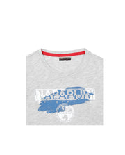 Napapijra Junior Shadow Grey Logo T-Shirt - Retro Designer Wear